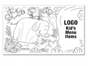 Jungle Adventures Children's Placemats, 8 1/2 x 14" with area for customizing on back