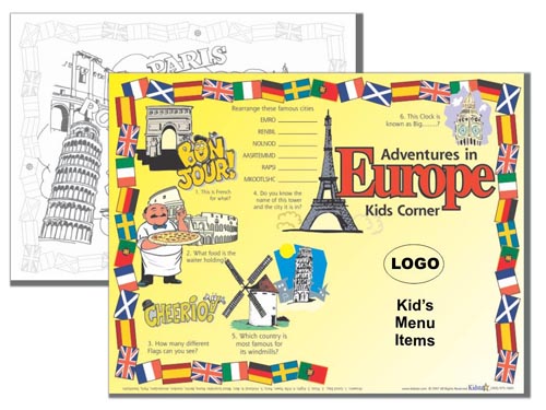 Around the World with Kidstar Children's Placemats
