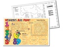Cargo of Fun 4 Pack children's placemats with do-it-yourself area for printing kids menu. 100 of...