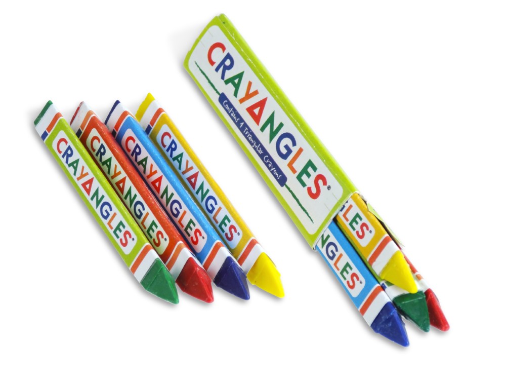 4pack Triangular Crayons, Box Packed - Item 1T4B(360) Bulk Triangle ...