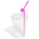 12oz Kids Cups, Thermoformed, with Lids and Straws - Generic/Undecorated