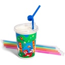 12oz Kids Cups, Thermoformed, with Lids and Straws - Jungle Theme