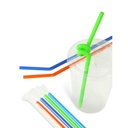 Colorful straws, Bendy, Individually Wrapped