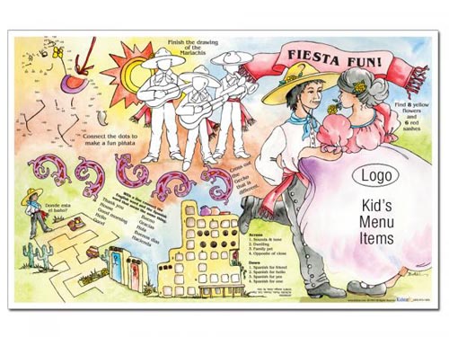 Fiesta Fun Children's Placemats 11 X 17
