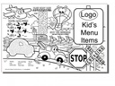 From Here to There Children's Placemat. 11 X 17