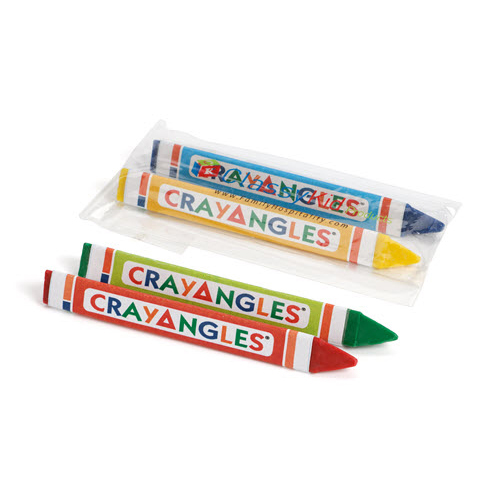 2pk Triangular Crayons, Cello Packed
