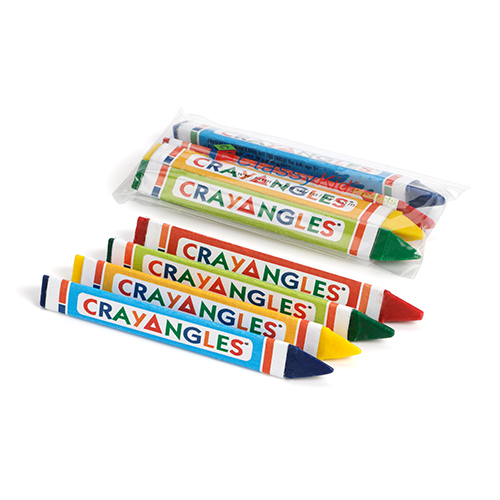 4pk Triangular Crayons, Cello Packed
