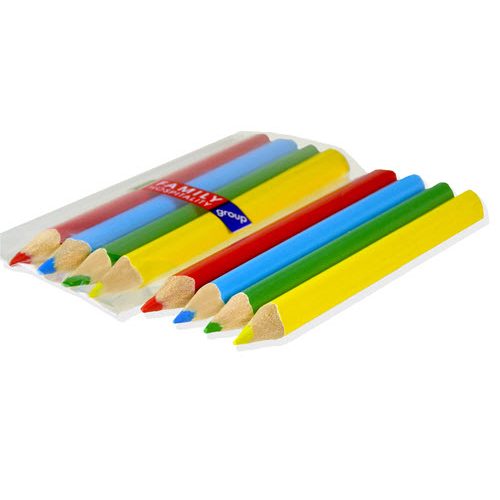 4pk Coloring Pencils, Triangular, Cello Packed