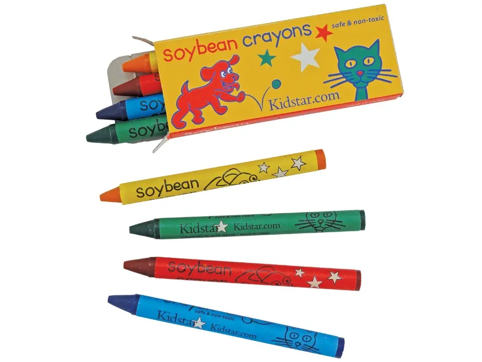 Soybean Crayons, Round, 4pk, Boxed (250pks)