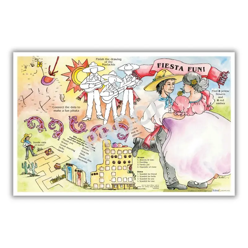 Fiesta Fun Children's Placemats 11 X 17