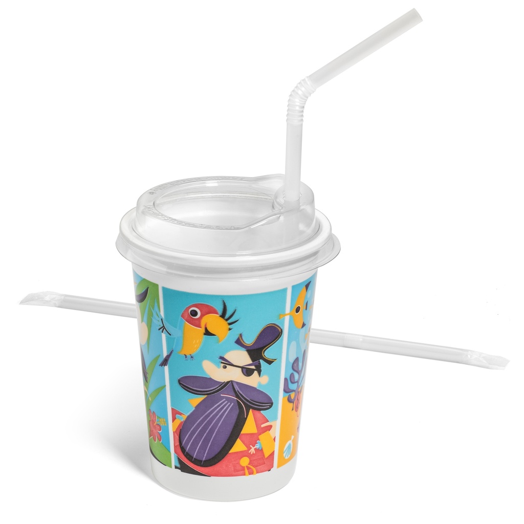 Kids' Value-Line 12oz Cup Kits "Adventure" Theme White TF PP Plastic (500 kits)