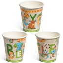 12oz Single-Wall Home-Compostable Paper Cups, Hot/Cold, Recycle theme (500 pcs)