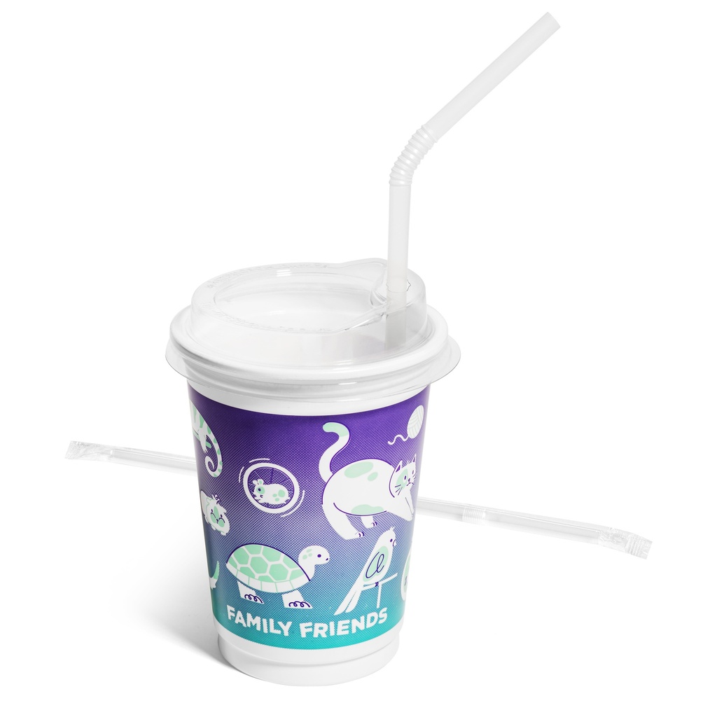 Kids' Value-Line 12oz Cup Kits "Family Friends" Theme White TF PP Plastic (250 kits)