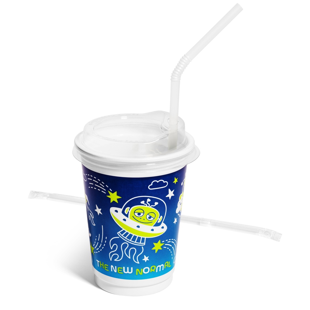 Kids' Value-Line 12oz Cup Kits "Aliens" Theme White TF PP Plastic (250 kits)