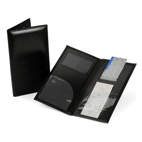 [8CP2-GN] Premium Check Presenter & Bill Folio with Suede Inside, Black