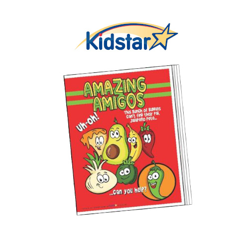 [7BK-AMI(500) [replaces KS-CB-Amigos]] Amazing Amigos 8-page coloring book.