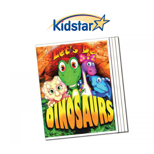 [7BK-DNS(500) [replaces KS-CB-Dino]] Let's Be Dinosaurs 8-page Activity/Coloring Book